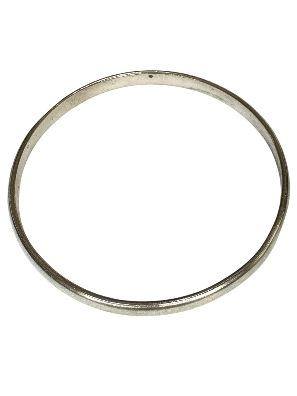 Simple Taxco Mexico Sterling Silver Bangle Bracelet 19.81g 2 5/8" Diameter